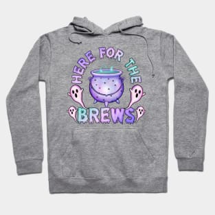 Here for the brews pastel goth cauldron Hoodie